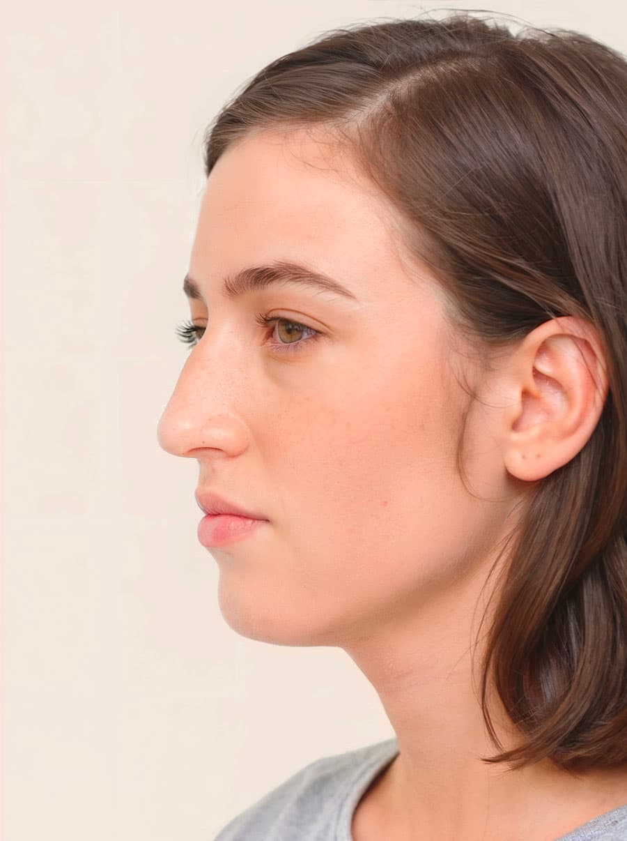 Rhinoplastika před - vygenerováno generativní umělou inteligencí